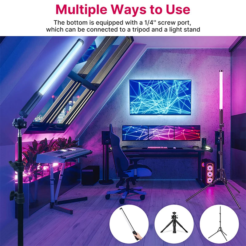 RGB Stick Handheld LED Wand Studio Lamp Light