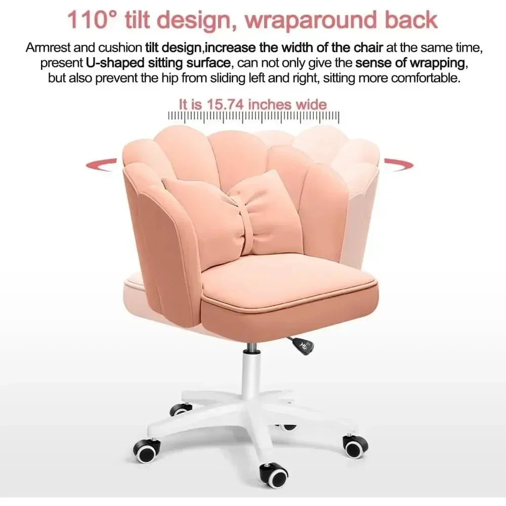 Shell Backrest Adjustable Office Wheels Chair