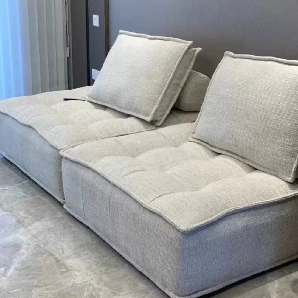 Square Vacuum Compressed Modular Sectional Floor Sofa