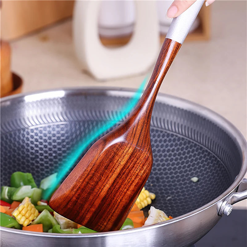 Solid Wood Kitchen Tool Set Spoons Spatulas