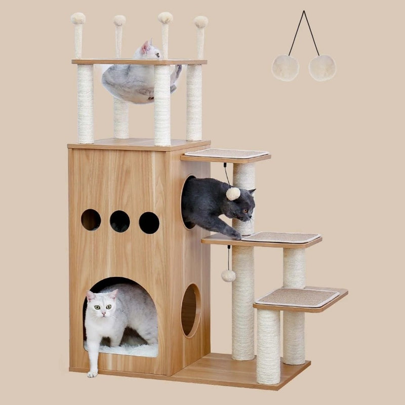 Multi-Level Park Type Cat Tree Tower with Scratching Post