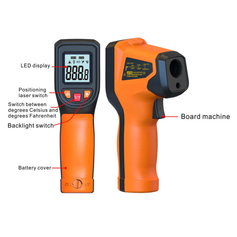 Portable Infrared Thermometer Laser Temperature Reading