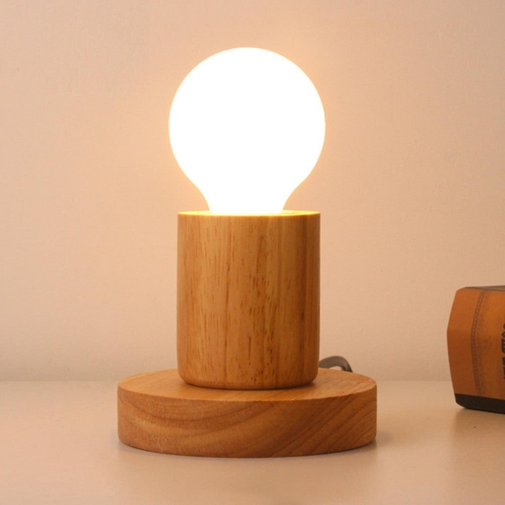 Small Wooden Base Table Lamp