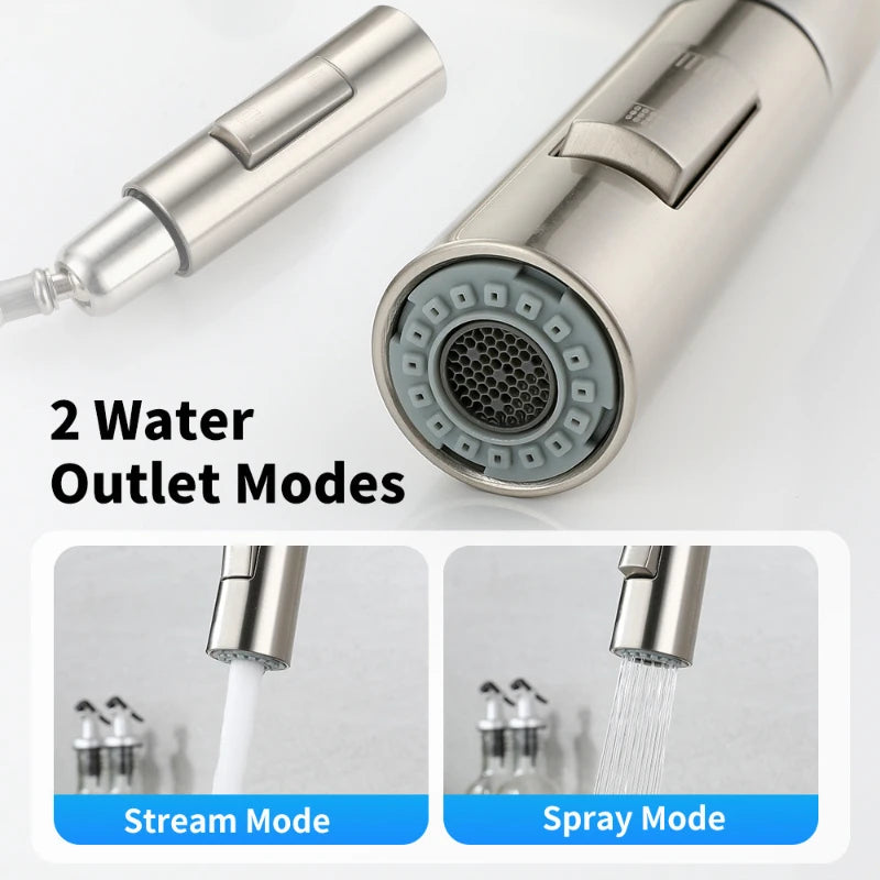 Two Function Single Handle Pull Out Deck Mounted Faucet