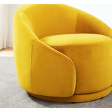 Leisure Upholstered Round Accent Arm Swivel Chair