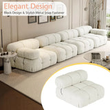 L Shaped Modular Compression Sectional Ottoman 4 Seater Sofa