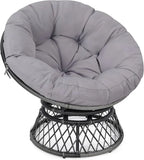 Round 360° Swivel Rattan Thick Cushion Chair