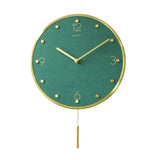 Wall Clock Classic Metallic Nordic Vintage Metal Pendulum