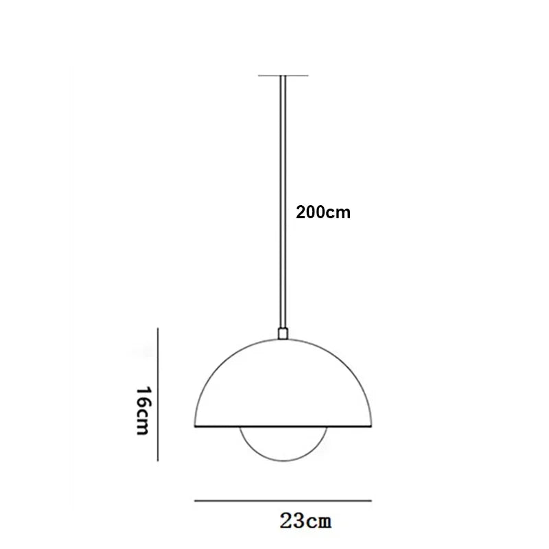 Nordic Flower Semicircular Hanging Pendant Lamp