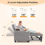 Sleeper 3 in 1 Convertible Bed Adjustable Recliner Sofa