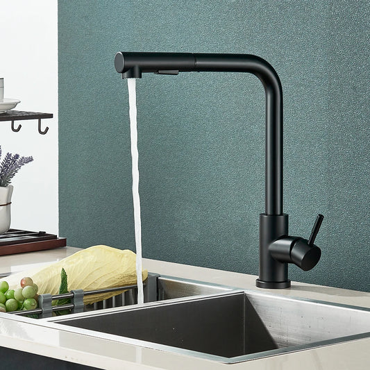 Pull Out Sprayer Nozzle Tap Deck Kitchen Sink Faucet