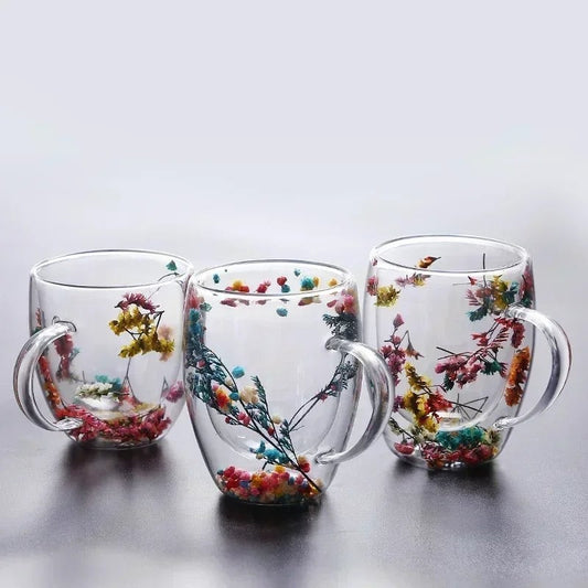 Creative Double Wall Glass Cup Different Creative Ornaments