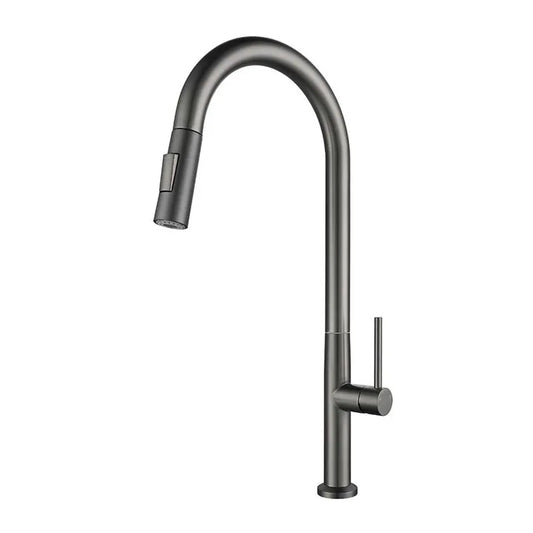 360 Rotation Pull Out Deck Mounted Sink Kitchen Faucet
