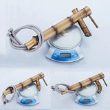 Brass Basin Tap Hot Cold Two Pipes Bathroom Faucet