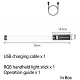 RGB LED Tube Light Stick Dimming Rechargeable Battery Tripod