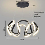 Nordic Abstract LED Bulbs Hanging Pendant Chandelier