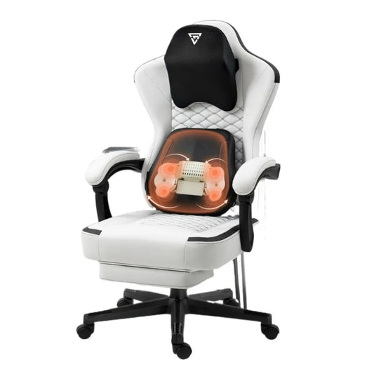 Ergonomic Gaming Heat Massage Lumbar Support Chair