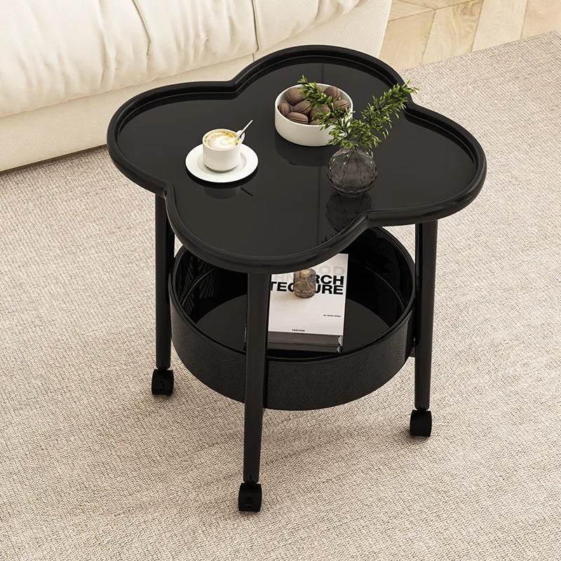 2 Tier Pedal Shape Coffee Round Table