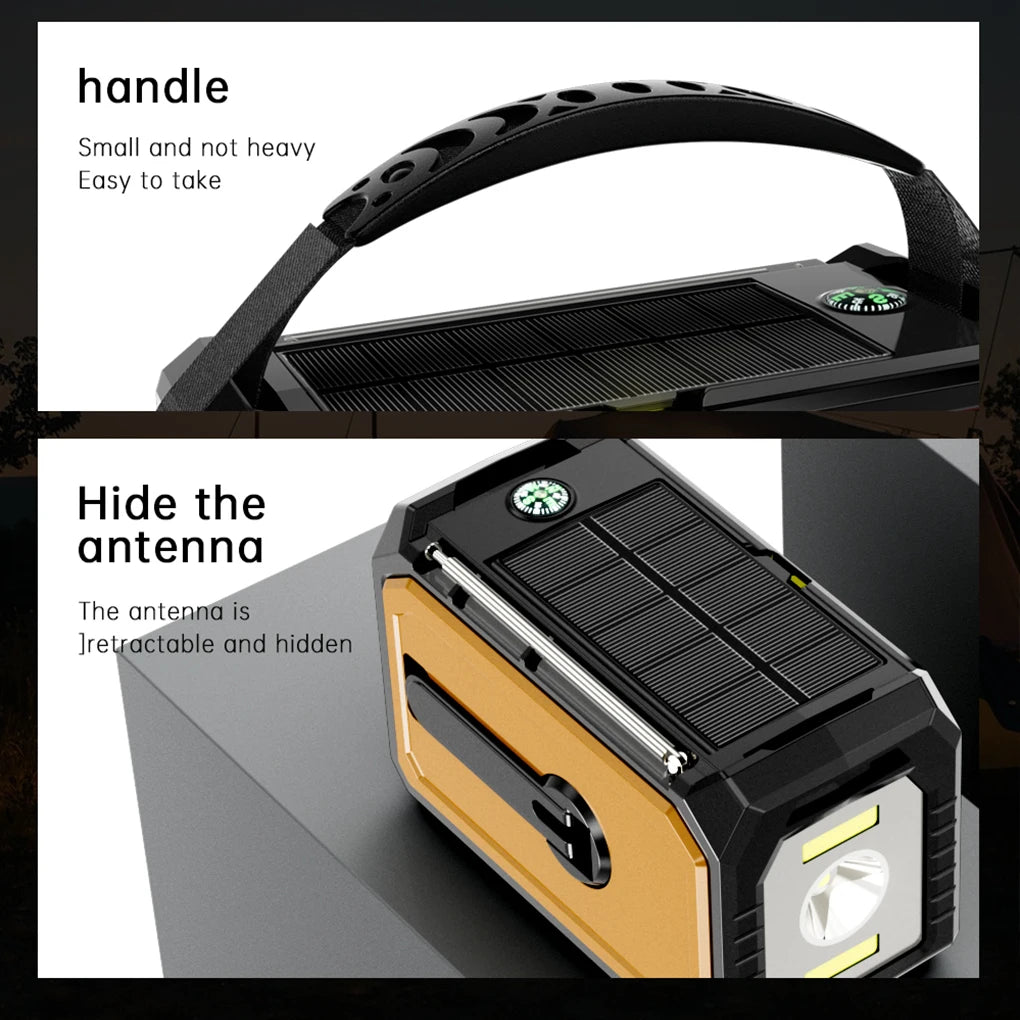 Weather Hand Crank Solar Charging SOS Alarm Radio