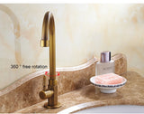 Kitchen Sink Antique 360 Rotation Single Hole Faucet