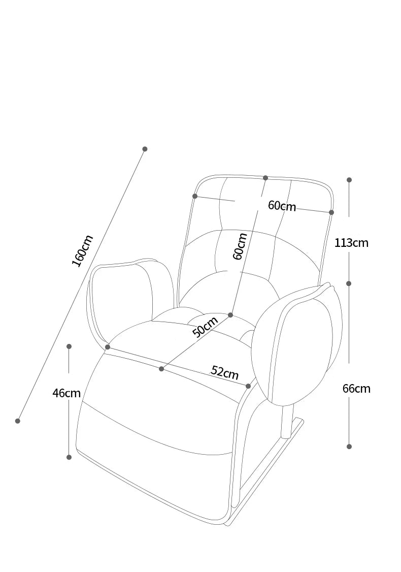 Cushion Lazy Reclining Backrest Office Chair