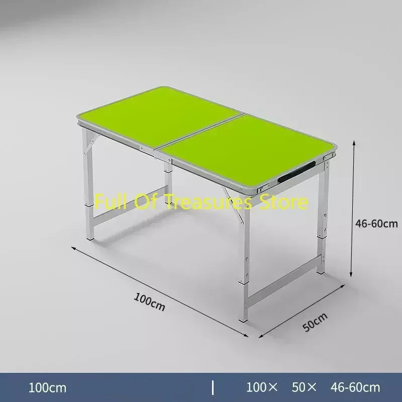 Rectangle Folding Adjustable Height With Handle Table