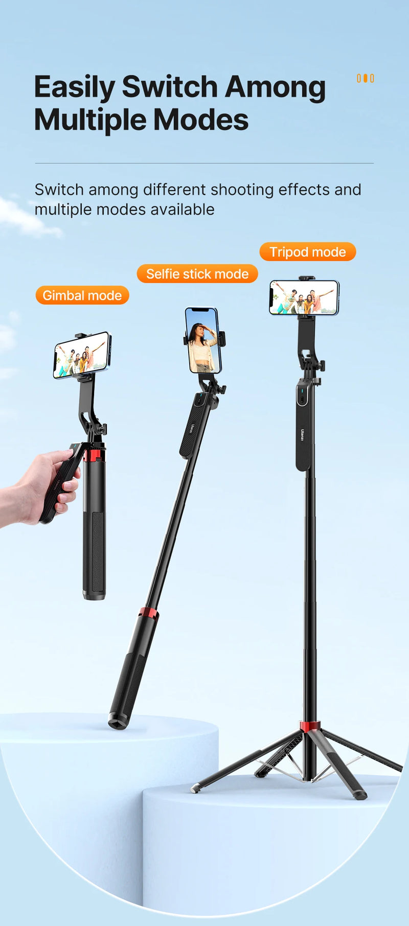 Smartphone Bluetooth Selfie Stick Desktop Tripod