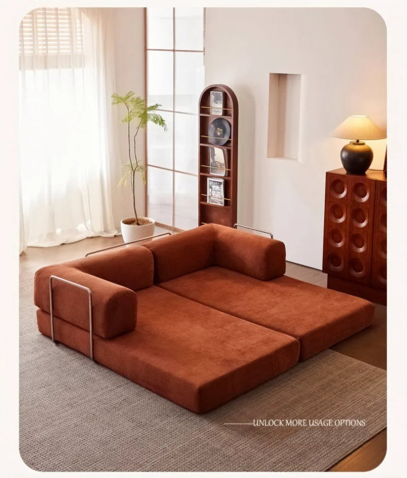 Corduroy Compressed Minimalist Foldable Sofa