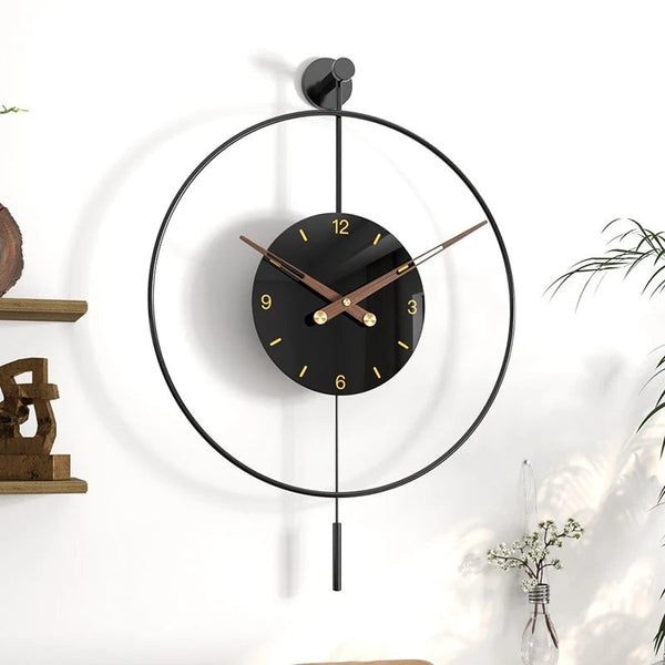 Nordic Luxury Wall Clock Minimalist with Modern Pendulum