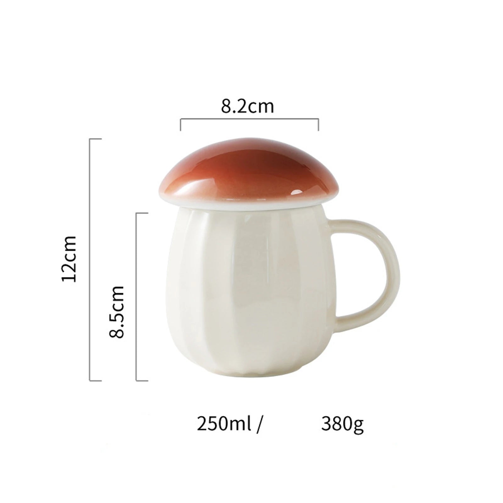 Ceramic Mushroom Cup With Lid