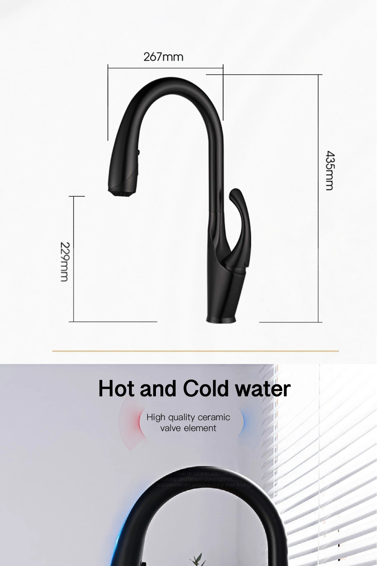 Touch Pull Out 3 Function Single Handle Dual Control Faucet