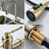 3 Water Modes Pull Out Tap Sprayer Kitchen Faucet
