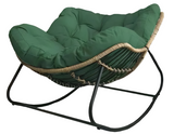 Padded Cushion Rattan Swing Lazy Chair