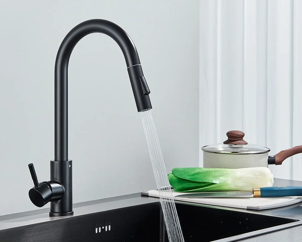 Two Function Single Handle Pull Out Deck Mounted Faucet