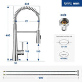 360° Rotation Sprayer Extendable 3 Jet Kitchen Faucet