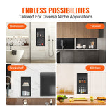 Stainless Steel Wall Inserted Double Shelves Storage