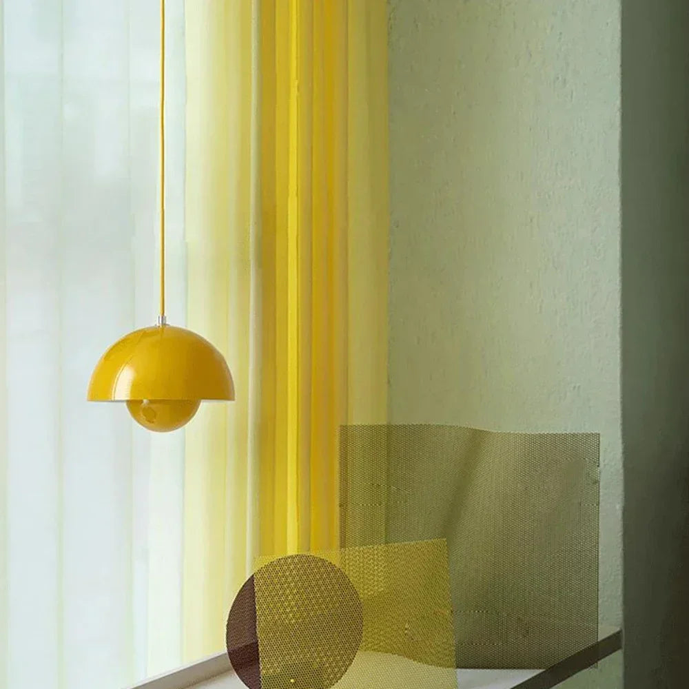 Nordic Flower Semicircular Hanging Pendant Lamp