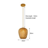 Bamboo Chandelier Pendant Lamp Hanging Wood Ceiling Light