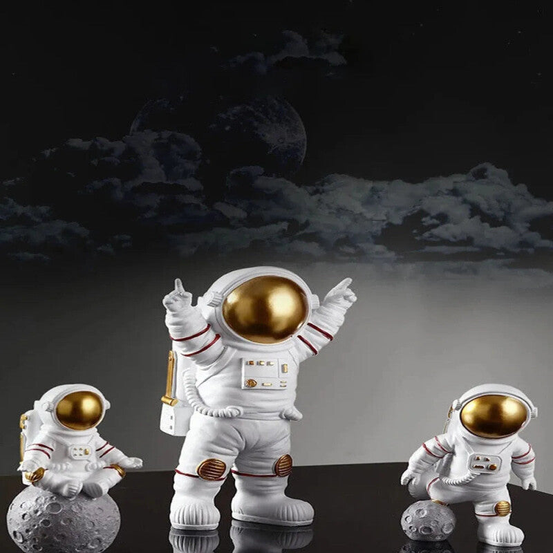 Astronaut Statue Figure Decoration on the Moon Different