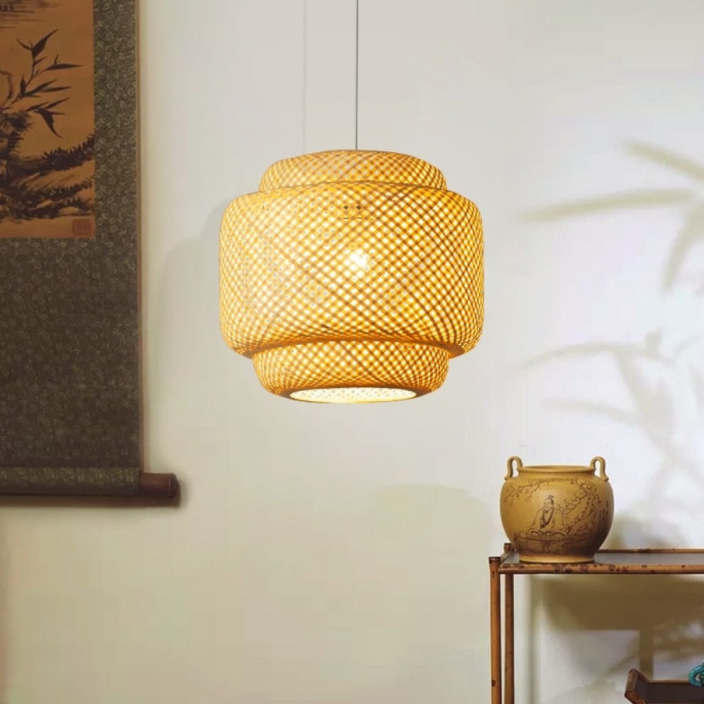 Lantern Style Handmade Bamboo Pendant Light