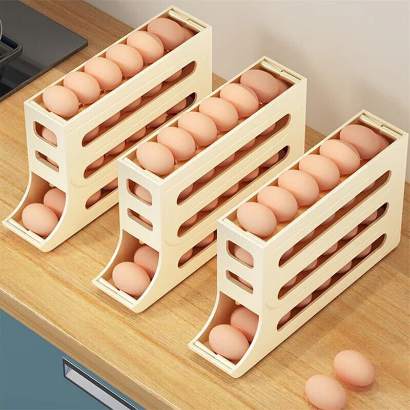 Egg Basket for Refrigerator with Automatic Sliding