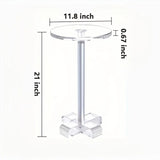 Round Acrylic Cross Base Side Table