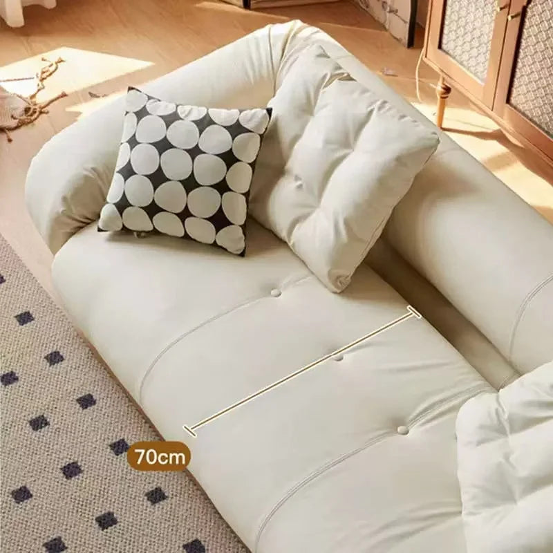 Compressed Folding Double Sleep Rounded Armrest Sofa