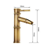 Brass Basin Tap Hot Cold Two Pipes Bathroom Faucet