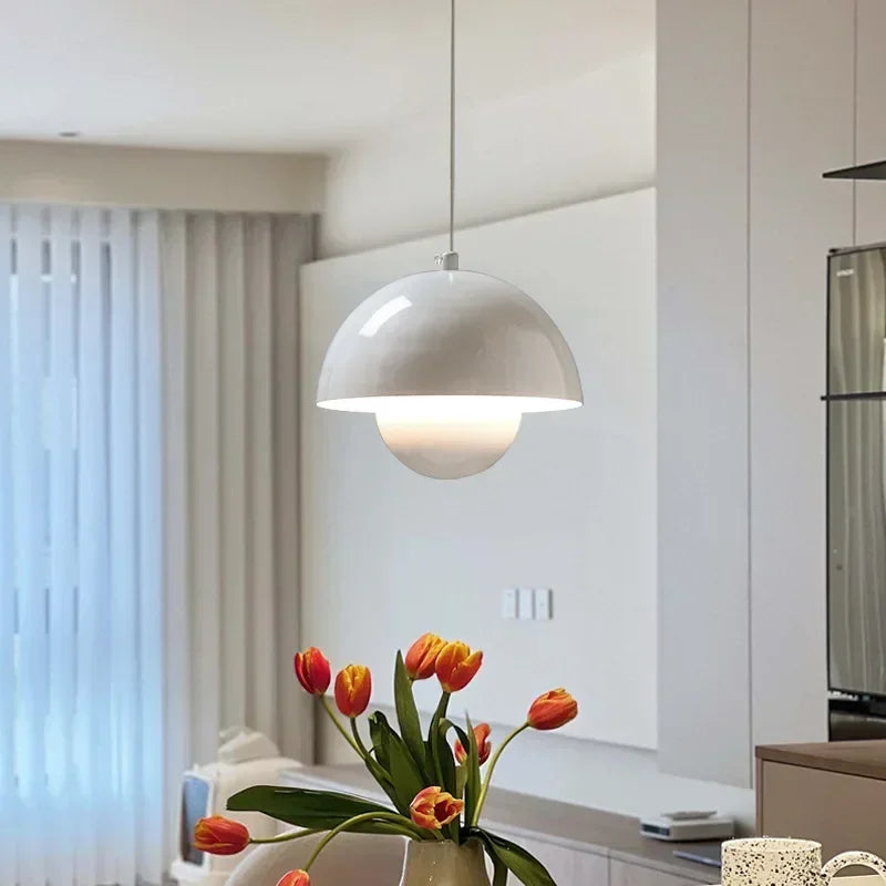 Nordic Flower Semicircular Hanging Pendant Lamp