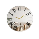 Metal Modern Mirrow No Tick Silent Wall Clock