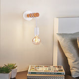 Modern Wood Hang Wire Wall Lamp