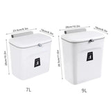 Large Capacity Hanging Trash Can with Lid