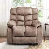 Overstuffed Backrest Reclining Footrest Padded Seat Sofa