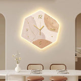 Wall Clock Luminous Abstract Modern Geometric Style